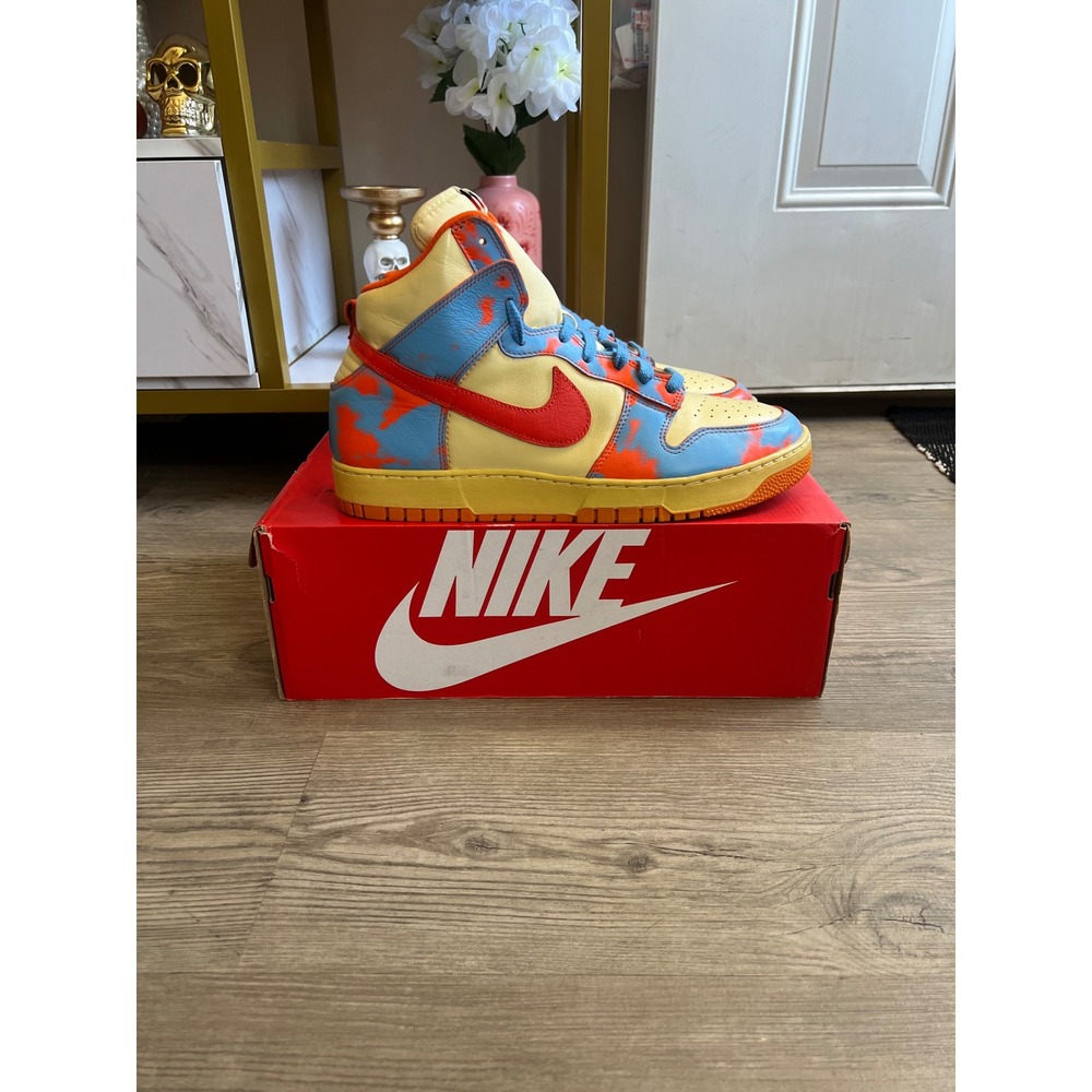 Nike Men's Dunk High 1985 Orange Acid Wash DD9404-800 Size 14